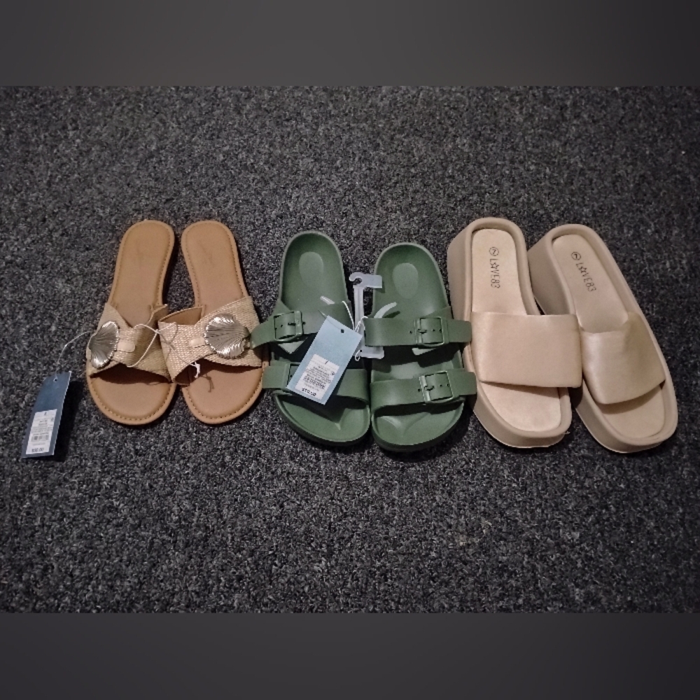 3 Pairs Of Women's Sandals For $15 Total NWT Size 7